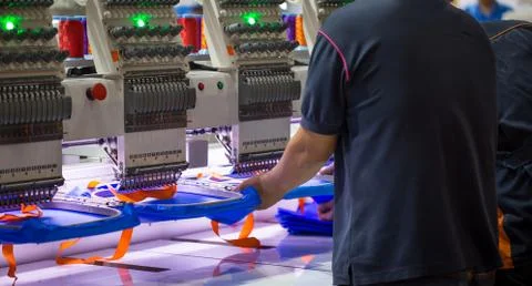 Worker in garment industry Stock Photos