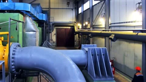 Worker Goes Away Inside Unit Video stock 10790402