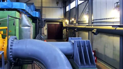 Worker Goes Away Platform Inside Unit Stock Footage 10790421