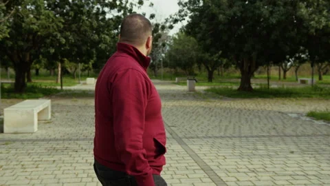 Worker Going Out In The City Park After Work Stock Footage 308651339