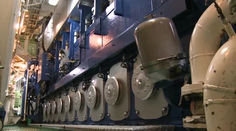 Worker going through ship corridor Stock Footage 61542944