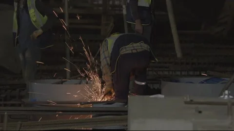 Worker with grinder Stock Footage 162417254