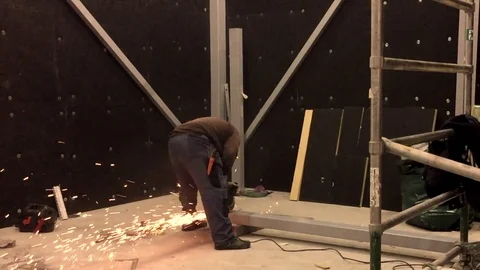 Worker grinding Stock Footage 71831594