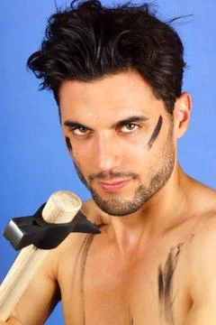 Worker with hammer Stock Photos