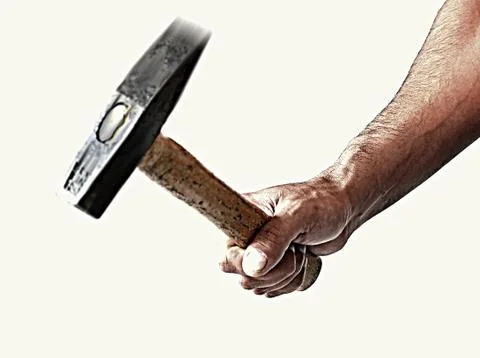 Worker with a hammer Stock Photos