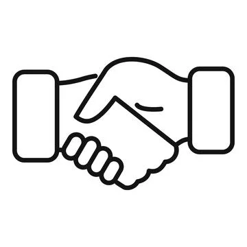 Worker handshake icon outline vector. Business coping skills イラスト素材