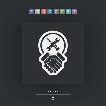 Worker handshake Stock Illustration