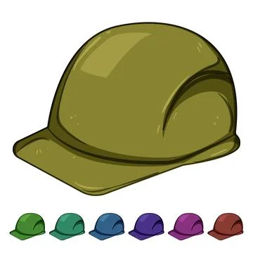 Worker hard hat cartoon vector graphic Stock Illustration