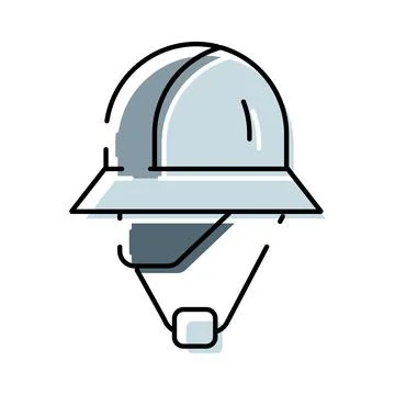 Worker hard hat protecting head safety equipment Stock Illustration