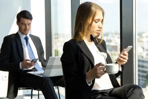 Worker having break Stock Photos