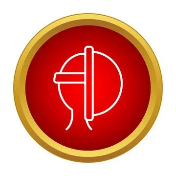 Worker head using protective welding mask icon 库存插图