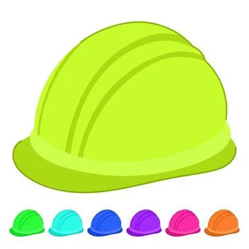 Worker helmet builder vector cartoon graphic Stock Illustration