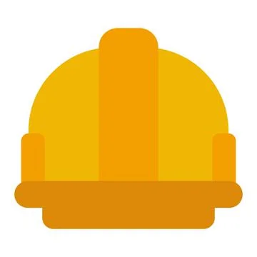 Worker helmet flat clipart vector illustration Illustrazione stock