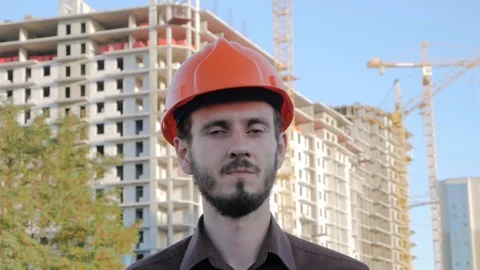 Worker in helmet Stock Footage 95217747