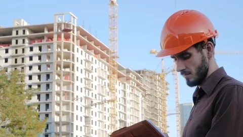 Worker in helmet Stock Footage 95217796