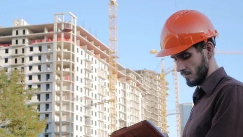 Worker in helmet Stock Footage 95217805