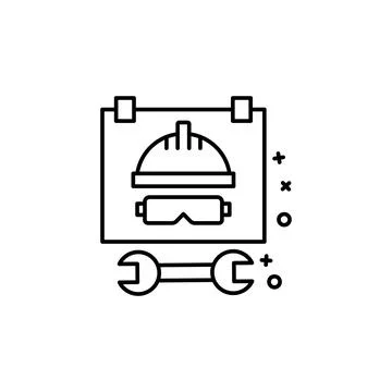 Worker helmet gear icon. Element of labor icon Stock-Illustration