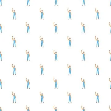Worker holding sponge cleaning seamless pattern background Illustrazione stock