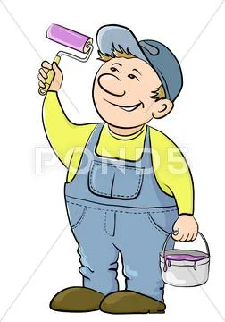 Worker house painter Stock Illustration