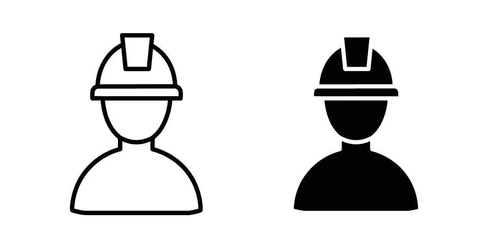 Worker icon bundle for website design projects Stock Illustration