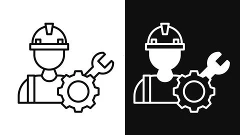 Worker icon collection for Labor Day. Vector illustration. Stock Illustration