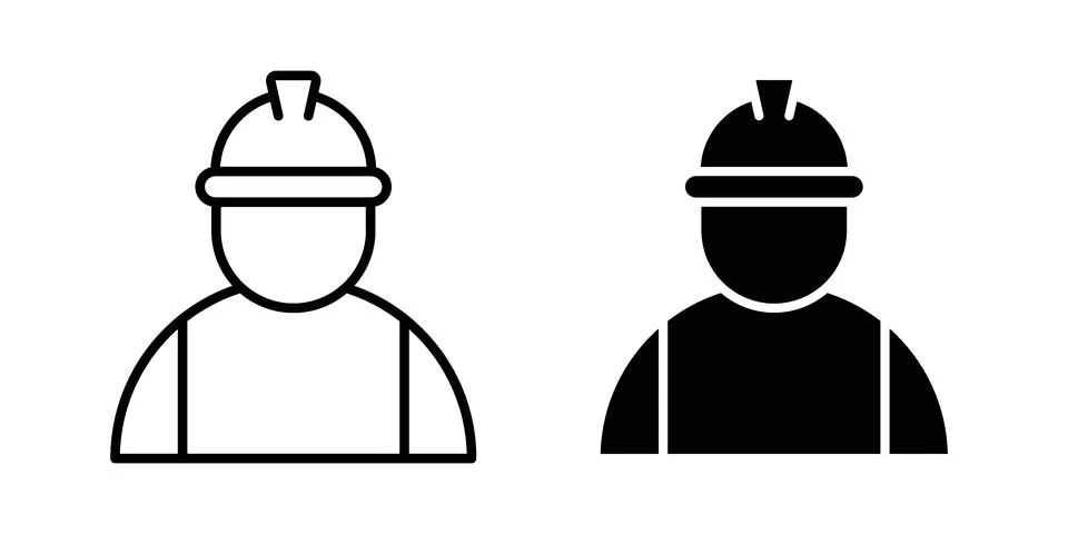 Worker icon concept. best for web design Stock Illustration