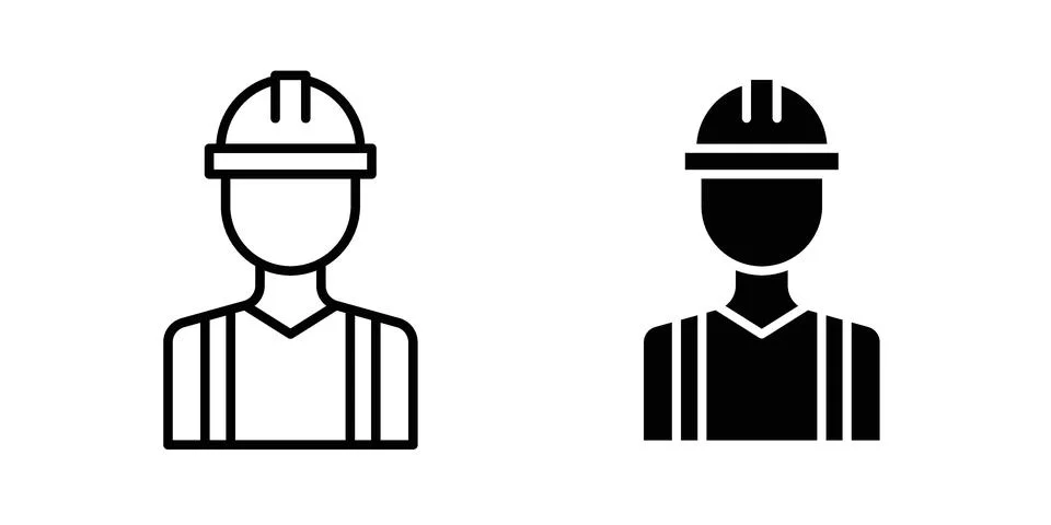 Worker icon concept logo design collection イラスト素材