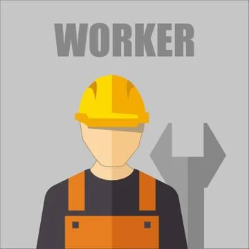 Worker icon. Engineer Developer Web design Stockillustratie