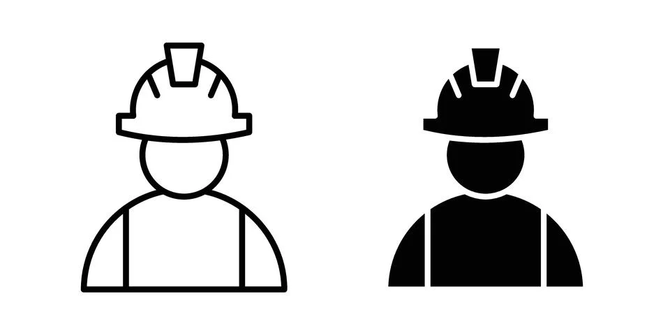 Worker icon graphic element. web icon set Stock Illustration