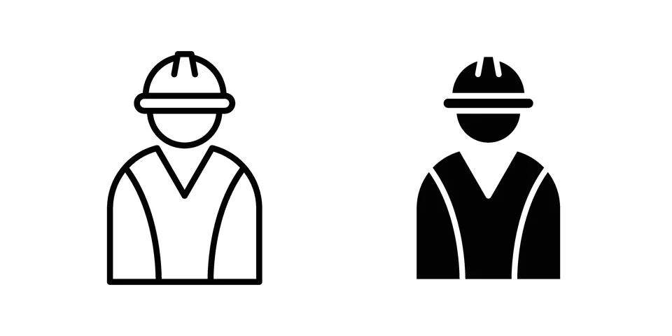 Worker icon illustration vector, icon set for apps Stock Illustration
