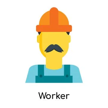 Worker icon isolated on white background Illustrazione stock gratuita