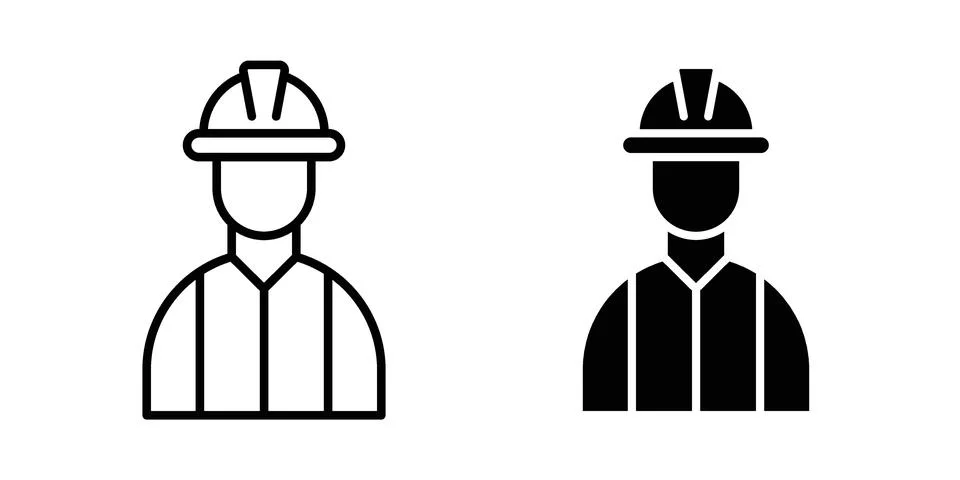Worker icon or illustration vector symbols Stock Illustration