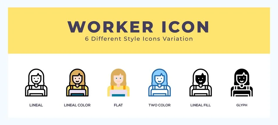 Worker icon set. vector illustration. Stock Illustration