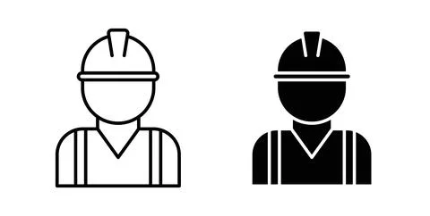 Worker icon symbol. Flat Vector illustration 스톡 일러스트