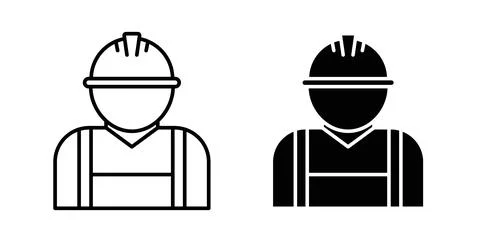 Worker icon vector art Illustrations Illustrazione stock