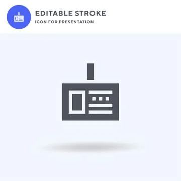Worker icon vector, filled flat sign, solid pictogram isolated on white, logo Stock Illustration