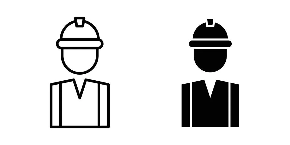 Worker icon vector, illustration icon set Stock Illustration