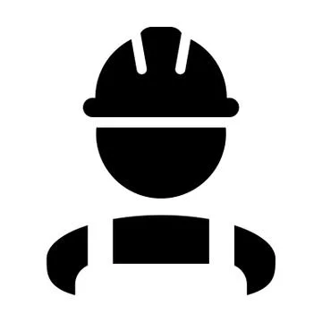 Worker icon vector male construction service person profile avatar Stock Illustration
