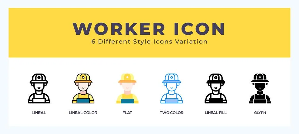 Worker icon vector for web. and mobile app Stock Illustration