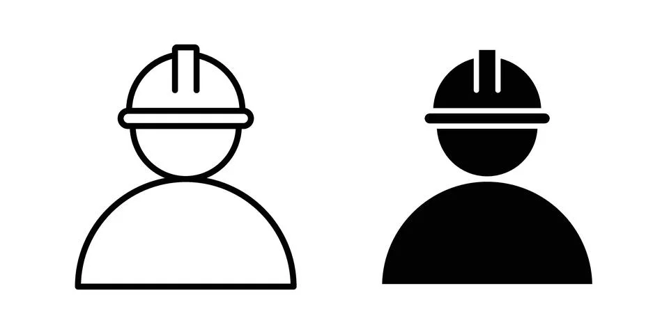 Worker icon for web projects Stock Illustration