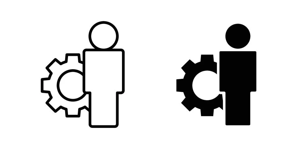Worker icon for web projects Stock Illustration