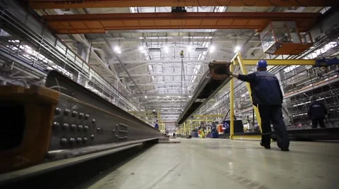 Worker on industrial factory Stock Footage 57700755