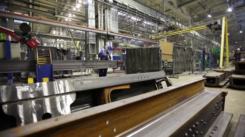 Worker on Industrial Factory Stock Footage 57700761