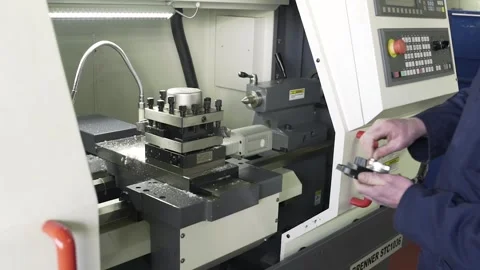 Worker with industrial machine 3 Stock Footage 151605156