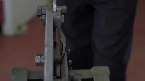 Worker with industrial machine 4 Stock Footage 151605188