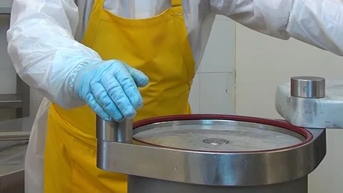 Worker Installing Rubber Seal on Industrial Equipment Video stock 320137990