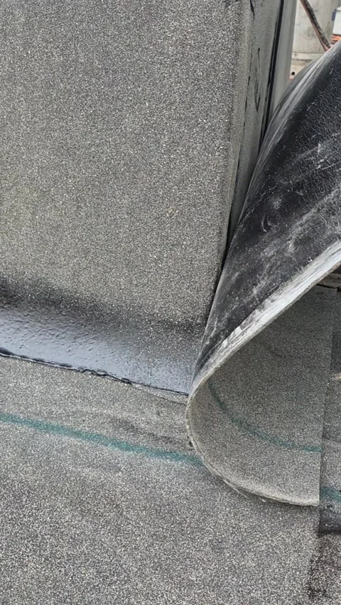 Worker Installing Waterproofing on Stormwater Shaft Wall Vertical Stock Footage 332932101