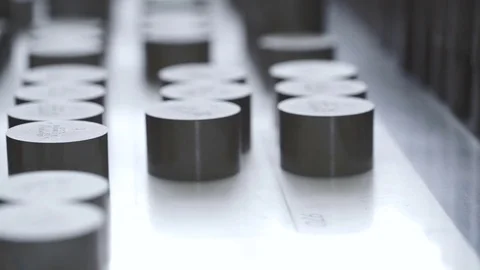 Worker lays varistors on a special table Stock Footage 71506622