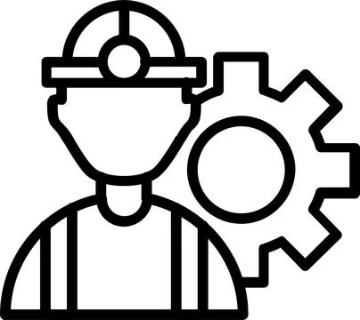 Worker Line Icon Design Stock Illustration