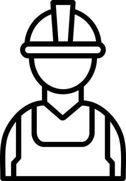 Worker Line Icon Design Stock-Illustration